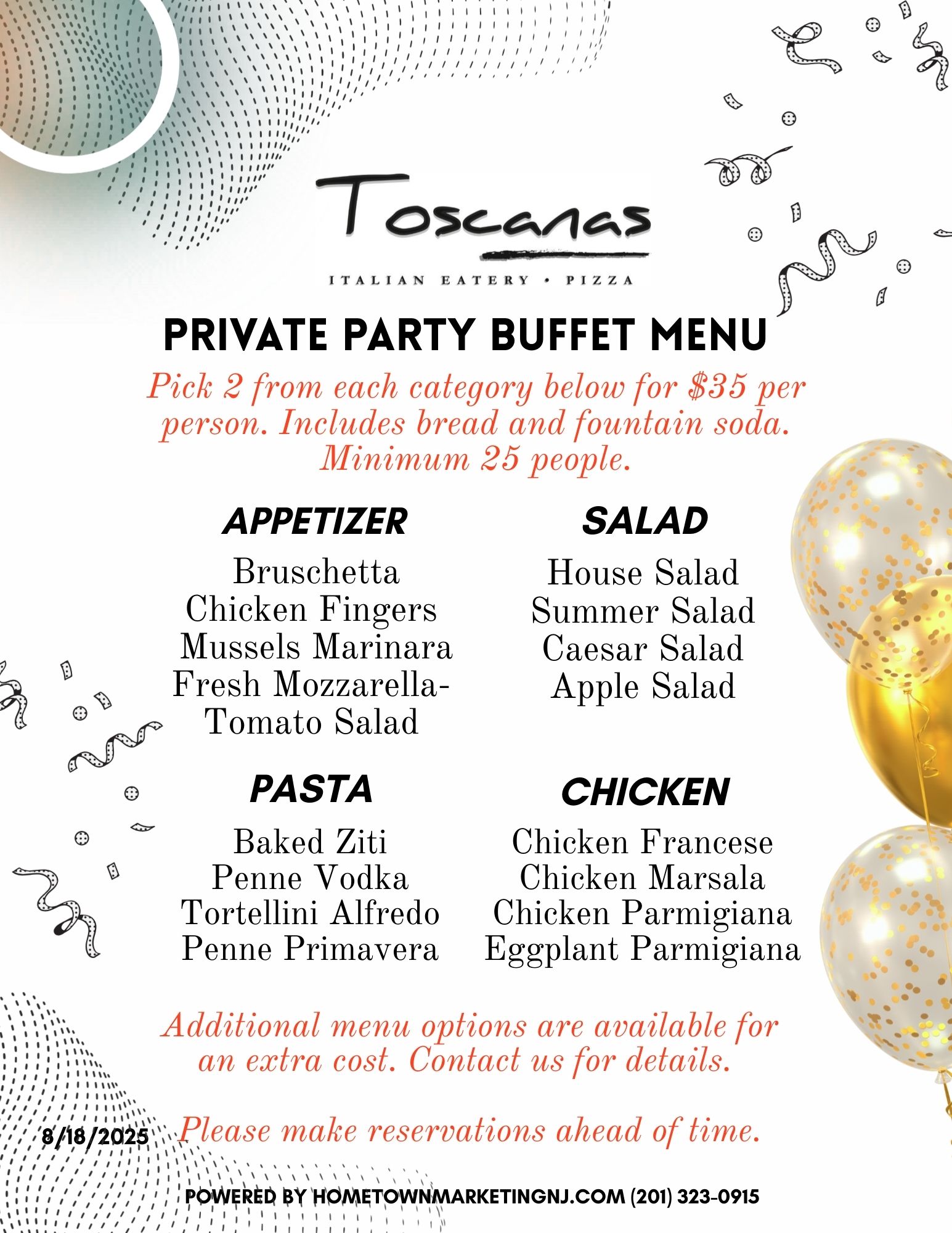 Toscana Specials 8182025 2